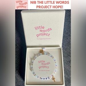 NIB LITTLE WORDS PROJECT HOPE! INCLUDES A CROSS AND SHINY LOVELY COLOR SCHEME!
